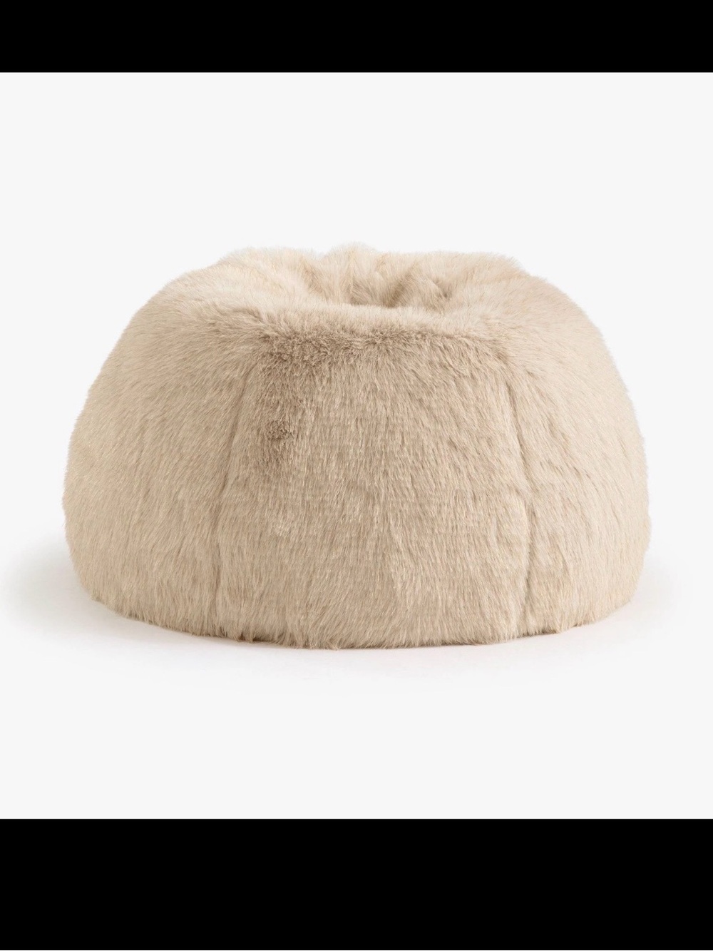 Pottery Barn Teen PB Large Sparkle Faux Fur Taupe Bean Bag Chair Slipcover Only